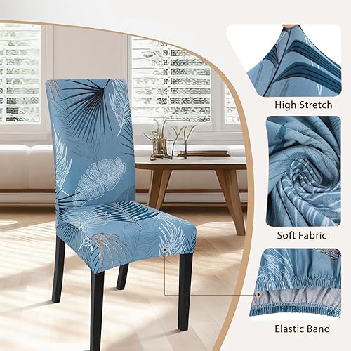 Miniatura 3 de SearchI - Fundas para silla de comedor elásticas, extraíbles, lavables, cortas, super ajuste, Parsons, de elastano, protector de sillas, para