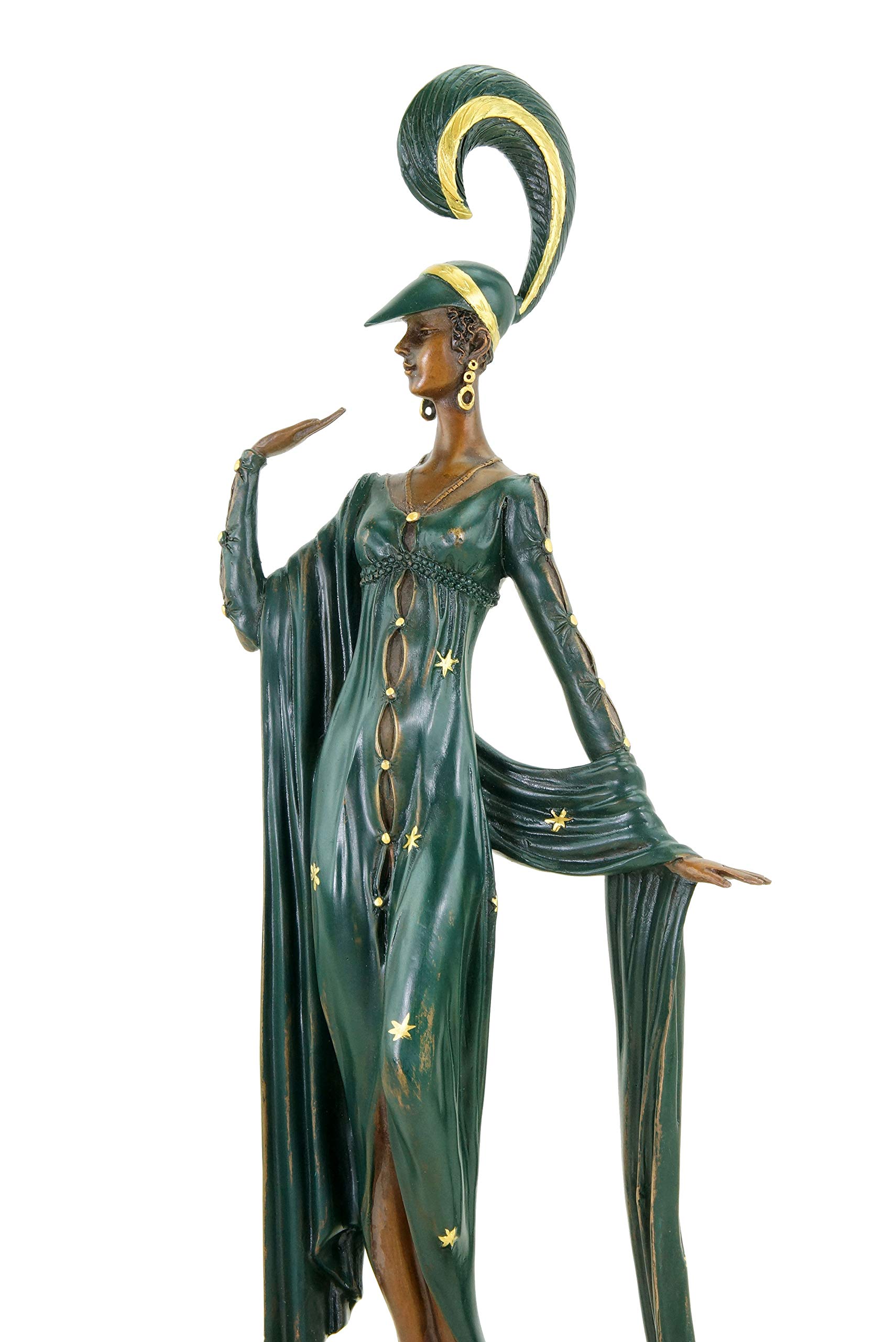 Art Deco Bronze - Tänzerin von Ferdinand Preiss - Französische Revuetänzerin - Bronzestatue - Zwanziger Jahre Skulptur - Höhe: 43 cm - 100% Bronze - Vintage - Dekofigur - Kunst online kaufen