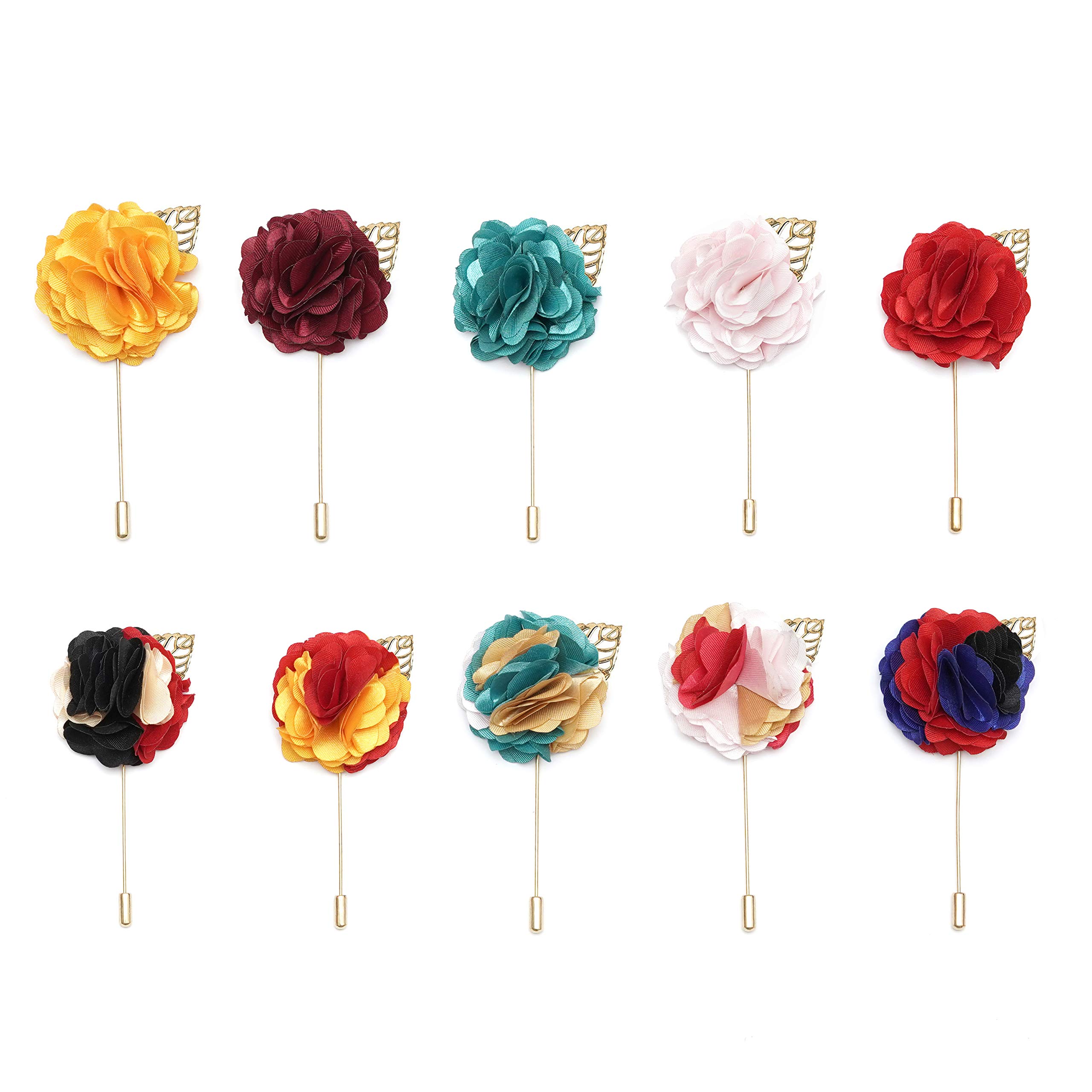 MENSOME Flower Brooch/Lapel Pin For Men Blazer Suit in Combo Pack Of 10 (B07DSDYR56) Amazon Price History, Amazon Price Tracker