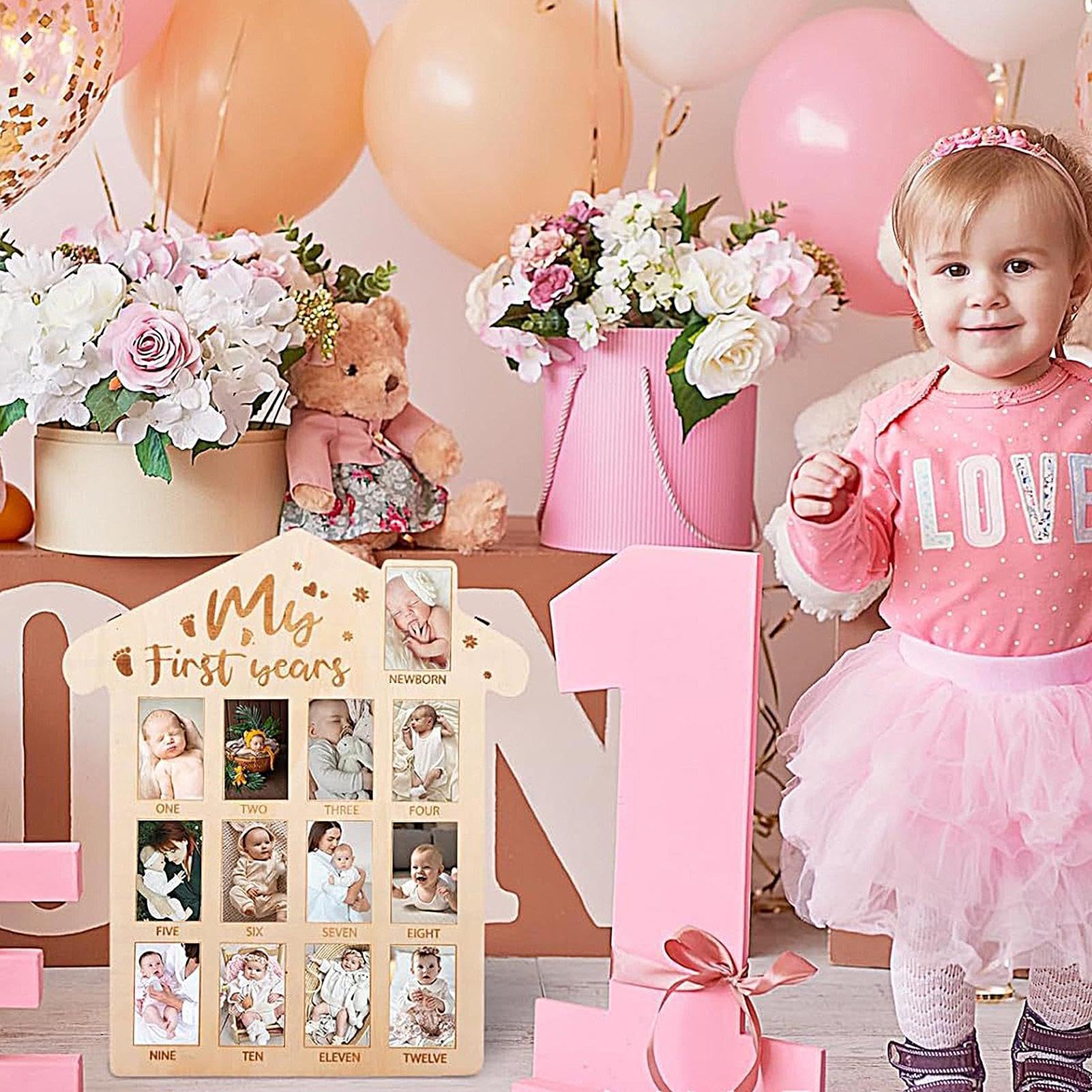 Deco Anniversaire 1 An Bannière Photo Pour Le 1er Anniversaire De Bébé
