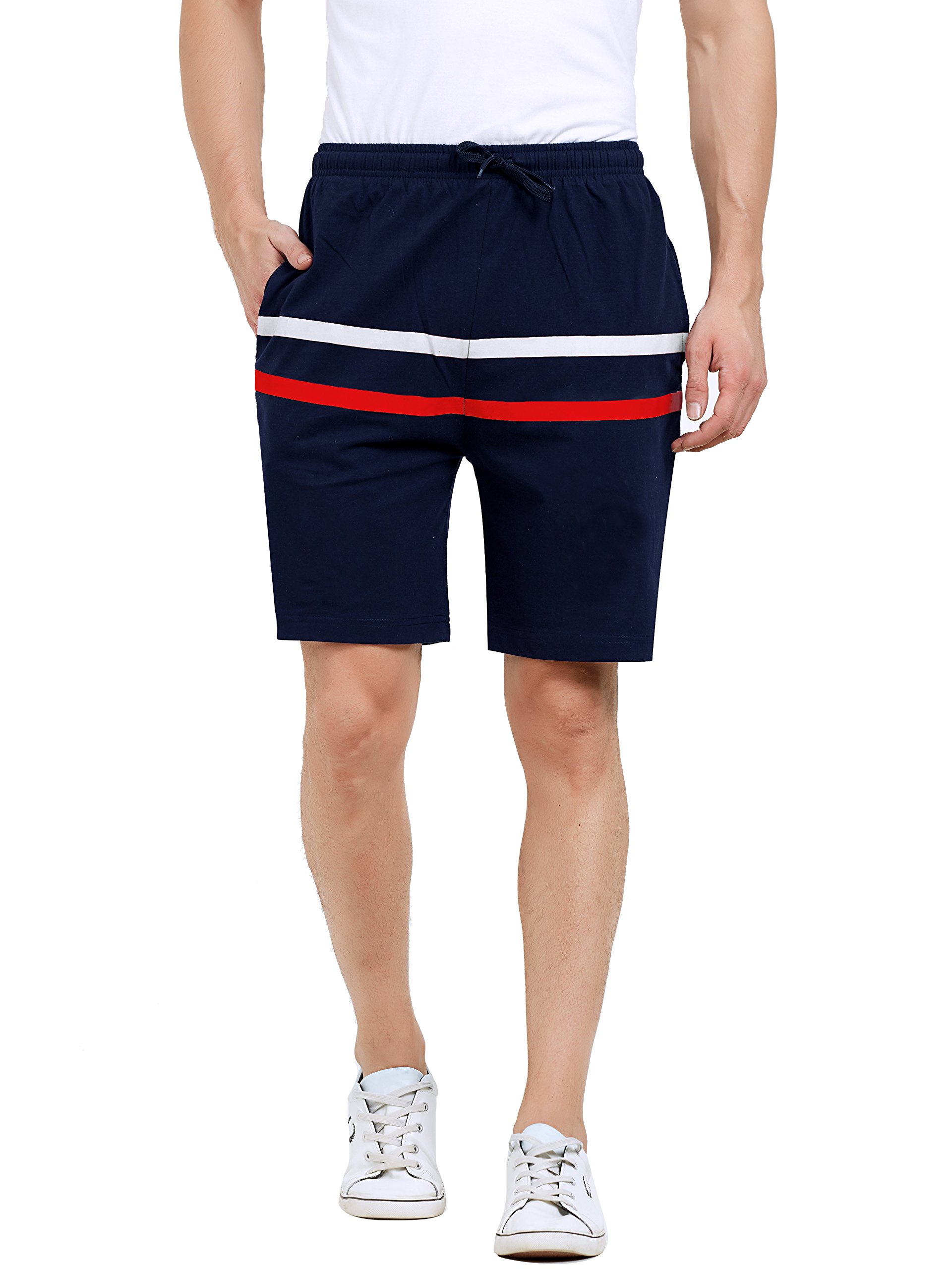 Striped Men's Cotton Shorts-image-48