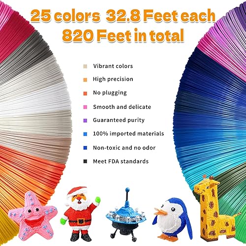 Miniatura 6 de Filamento de impresión 3D de 25 colores 10M