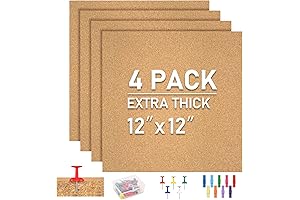 Quark Boards for Wall: Adhesive Corkboard Tiles for Multipurpose Use