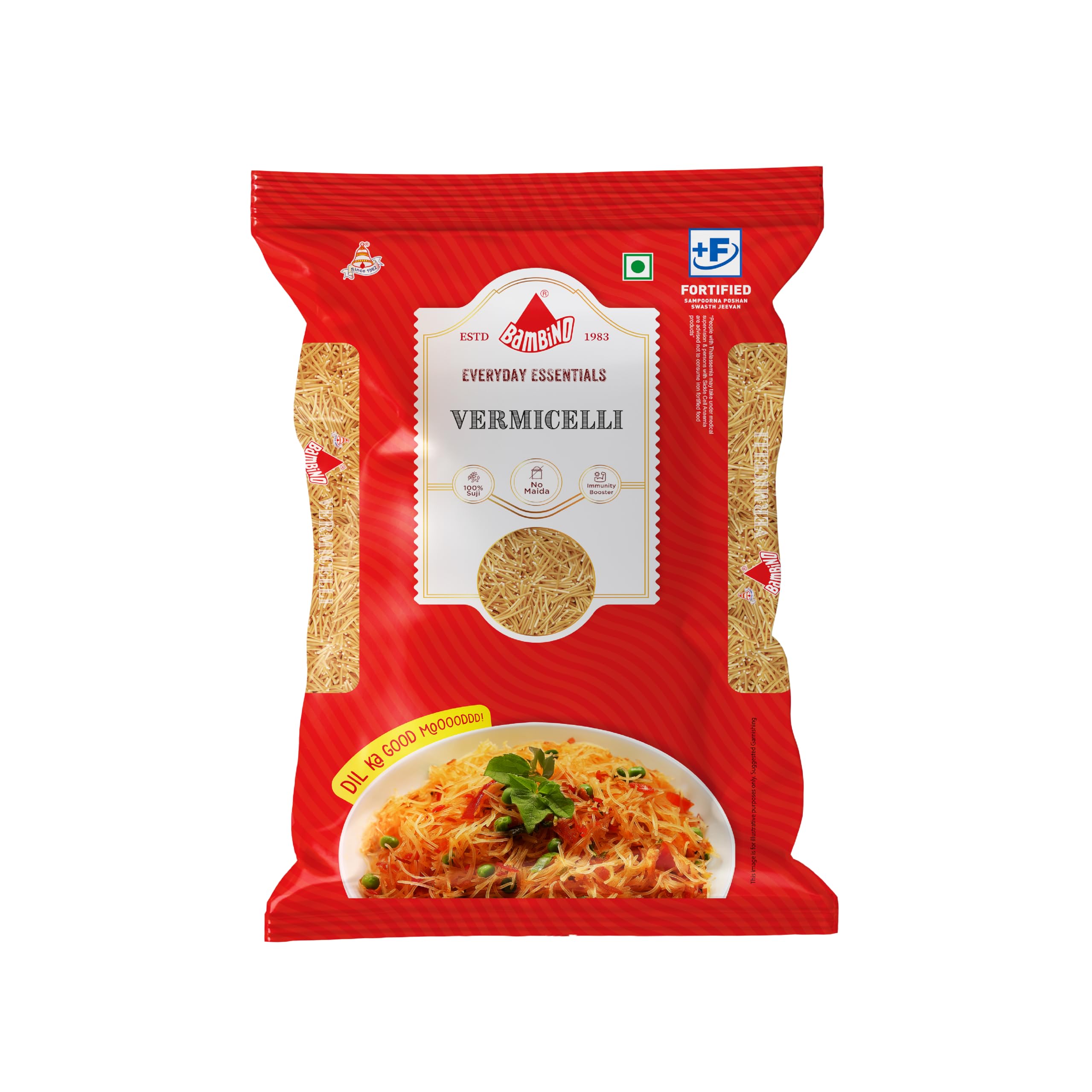 Bambino, Vermicelli, Vegetarian - 400/425 gm, Pouch