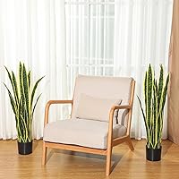 Vista 7 de Crowye Paquete de 6 plantas de serpiente artificial de 3.15 pies de alto, planta de Sansevieria sintética, serpiente falsa grande a granel en maceta