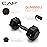 CAP Barbell 15 LB Rubber Coated Hex Dumbbell Hand Weight - Single | Black Handle