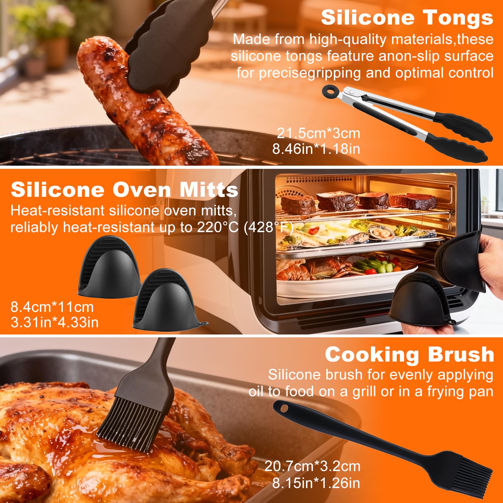 Moule Silicone Air Fryer 23 Cm – 2 Pièces, Compatible Philips, Cosori, Cecotec, Double Compartiment, Antiadhésif Et Lave-vaisselle