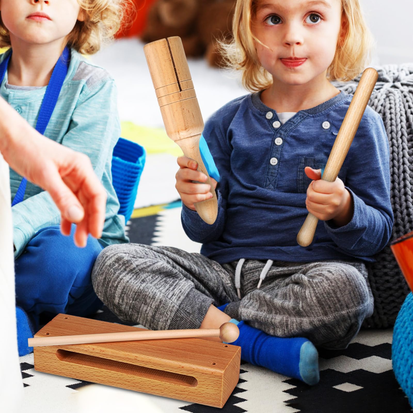 Maillets Tambour Basse Ivamulie Lot De 2 - Tête Feutre, Tige Acier Inox, Corde Antidérapante - Longueur 32cm, Pour Batteurs