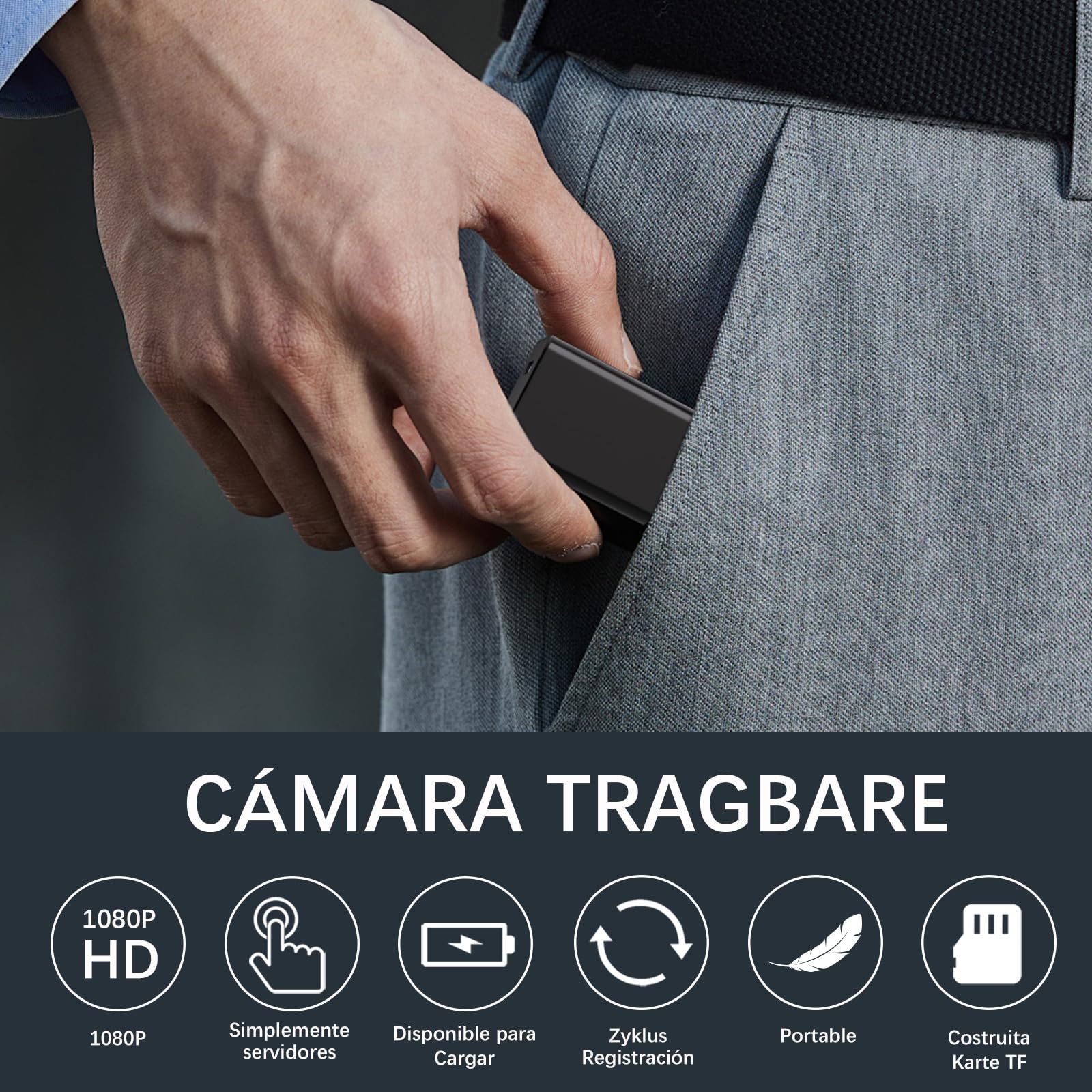 Mini Cámara Espía en Cargador USB, Vigilancia Oculta HD 1080P con Detección de Movimiento, Grabación en Bucle para Hogar y Oficina