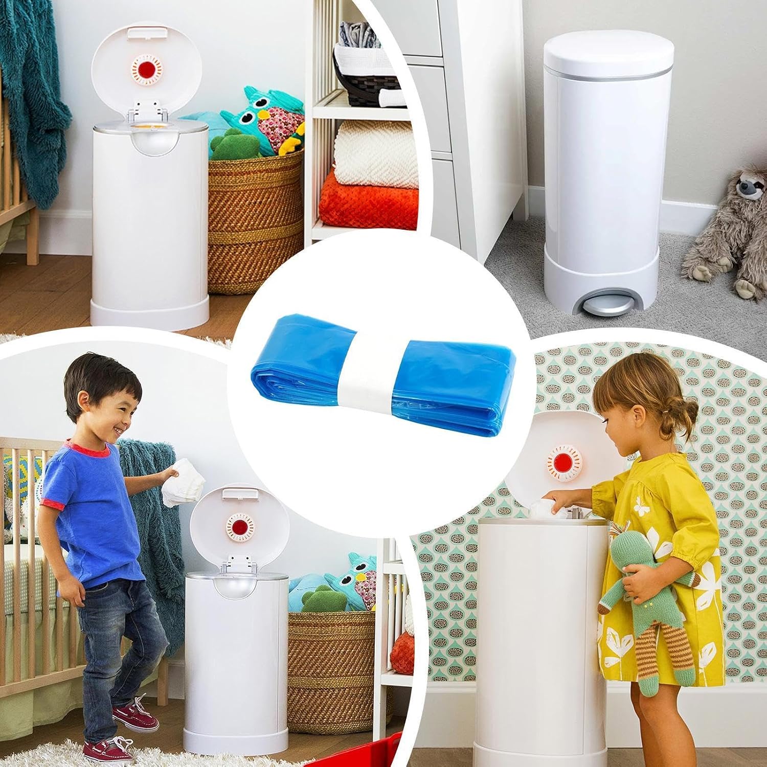 Diaper Trash Bags | Foldable Odor Control Liners,Kids Trash Bags,for Children Girls Beach Outdoor Party Lake Pools Bathing Holiday Camping Picnic