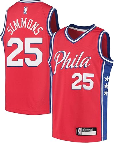 Camiseta Swingman de Ben Simmons Philadelphia 76ers Red #25 Kids Youth 8-20 Statement Edition