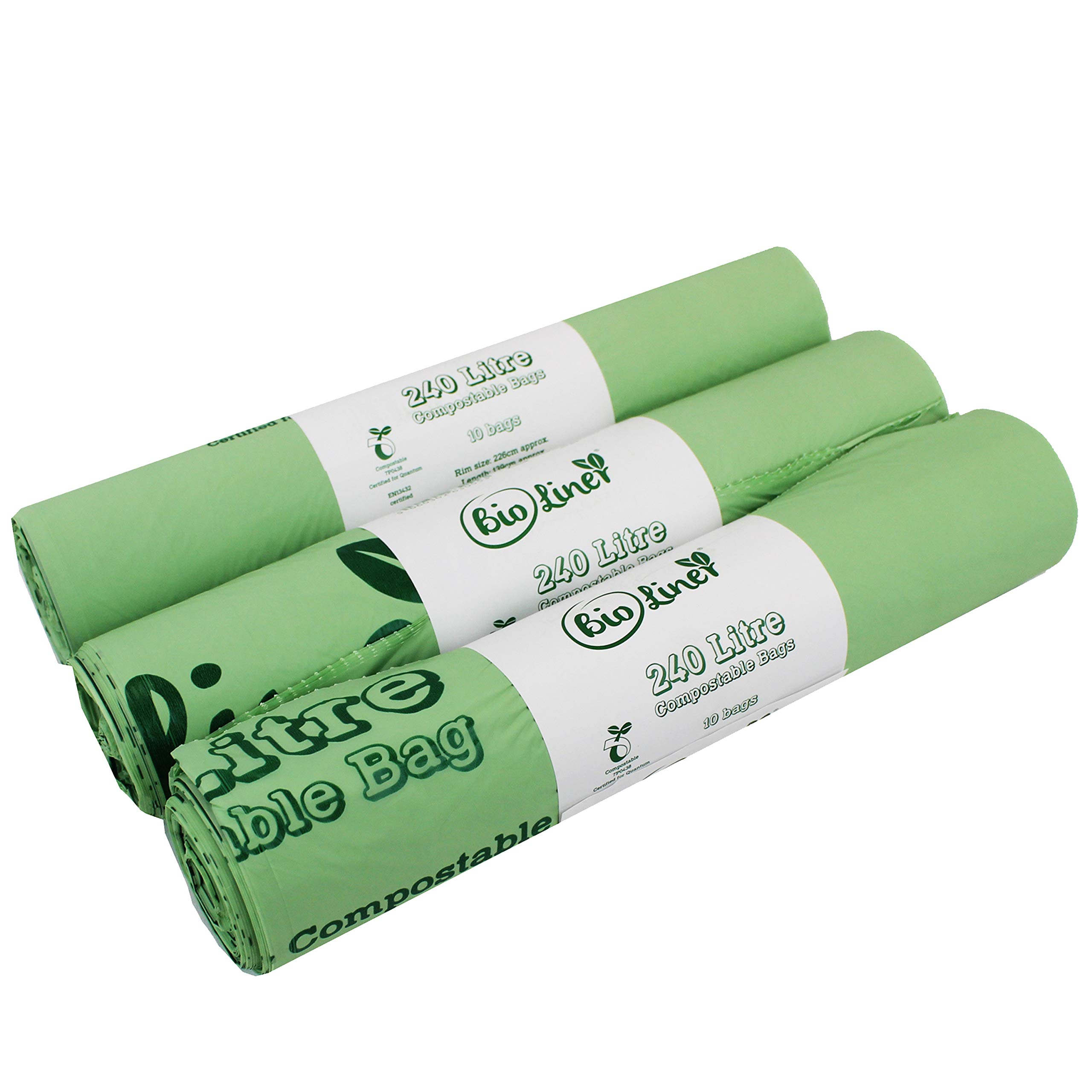 Buy BioLiner 30 x 240L Compostable Bags for Large Wheelie Bins (3 rolls