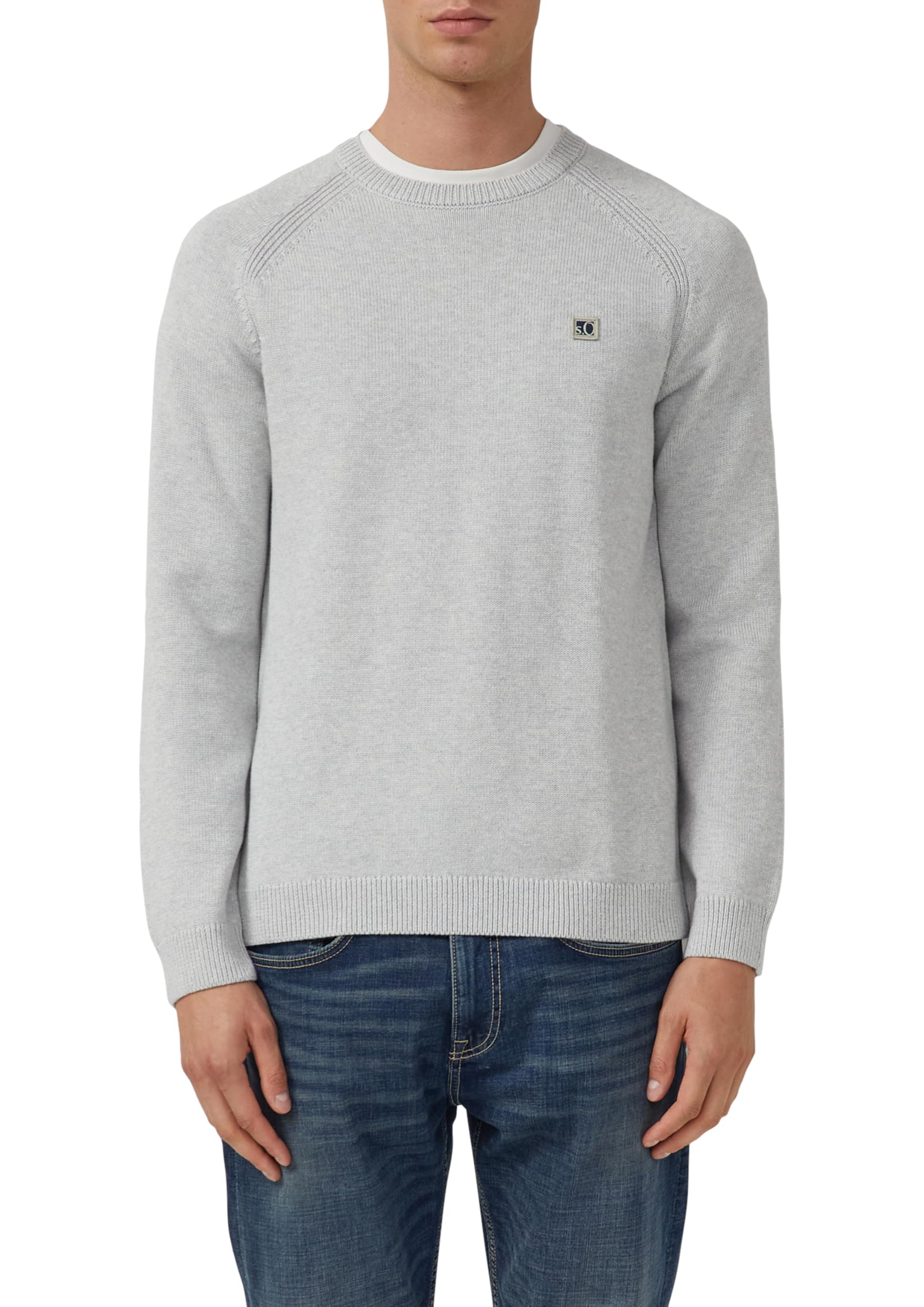 s.Oliver Strickpullover aus Baumwolle mit Raglanärmeln