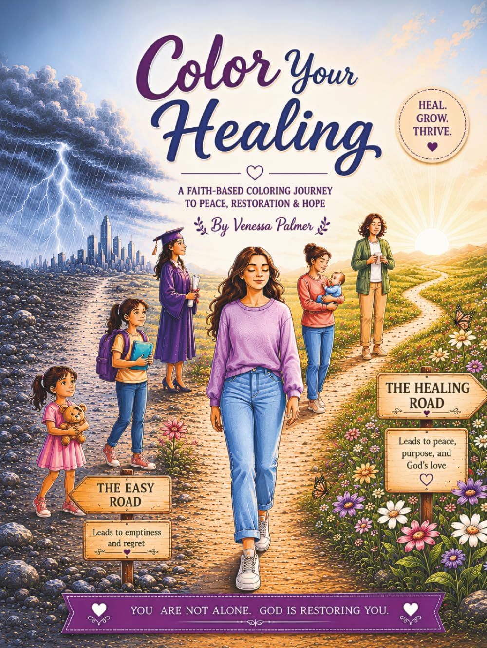 Color Your Healing: A Faith-Base Coloring Journey to Peace, Restoration & Hope (The Color Your Journey Series)