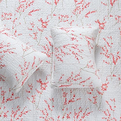 Miniatura 6 de Great Bay Home Colección Oreti Coastal Juego de colcha con fundas decorativas, 3 piezas Colcha reversible con temática de playa. Lavable a máquina.