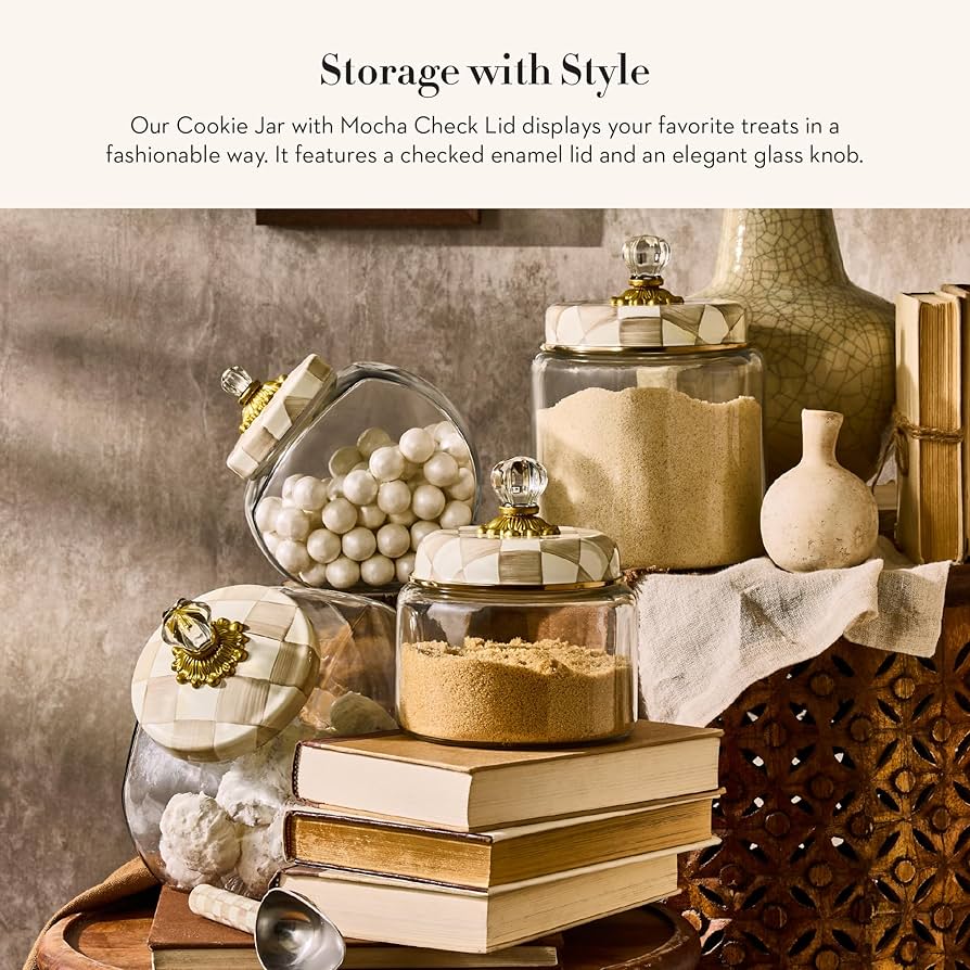 Amazon.com - MACKENZIE-CHILDS Cookie Jar with Enamel Lid, Large