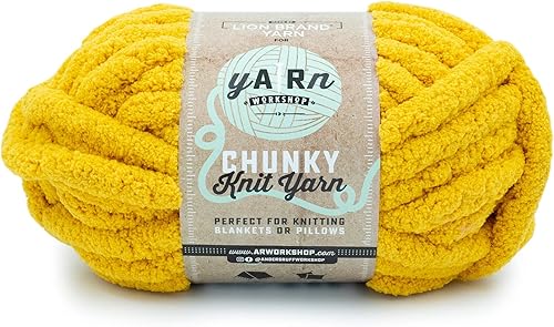 (1 madeja) Lion Brand Yarn 951-158Y AR Workshop Chunky Knit, semillas de mostaza