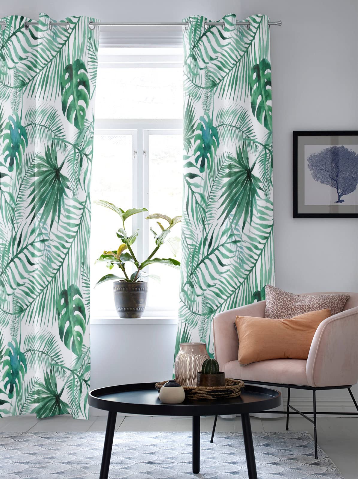 Set van 2 verduisteringsgordijnen 75 x 166 cm (2 panelen