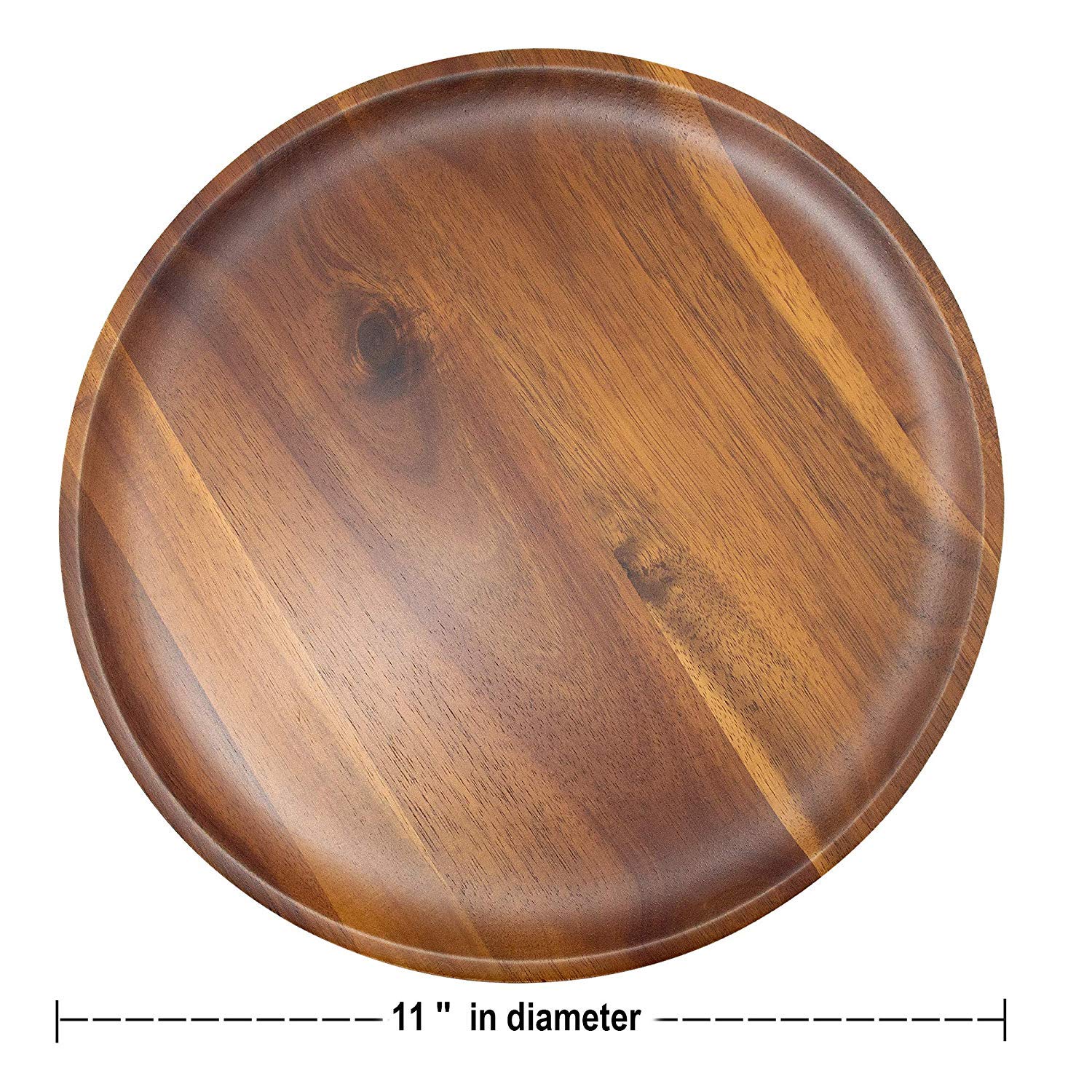Whitewhale Salatschüssel-Set aus Bambus, 4 Stück, ideal zum Servieren von Salat, Pasta, Suppe und Obst. Schalen sehen absolut schön aus in Ihrer Küche. Standard Charger Plates