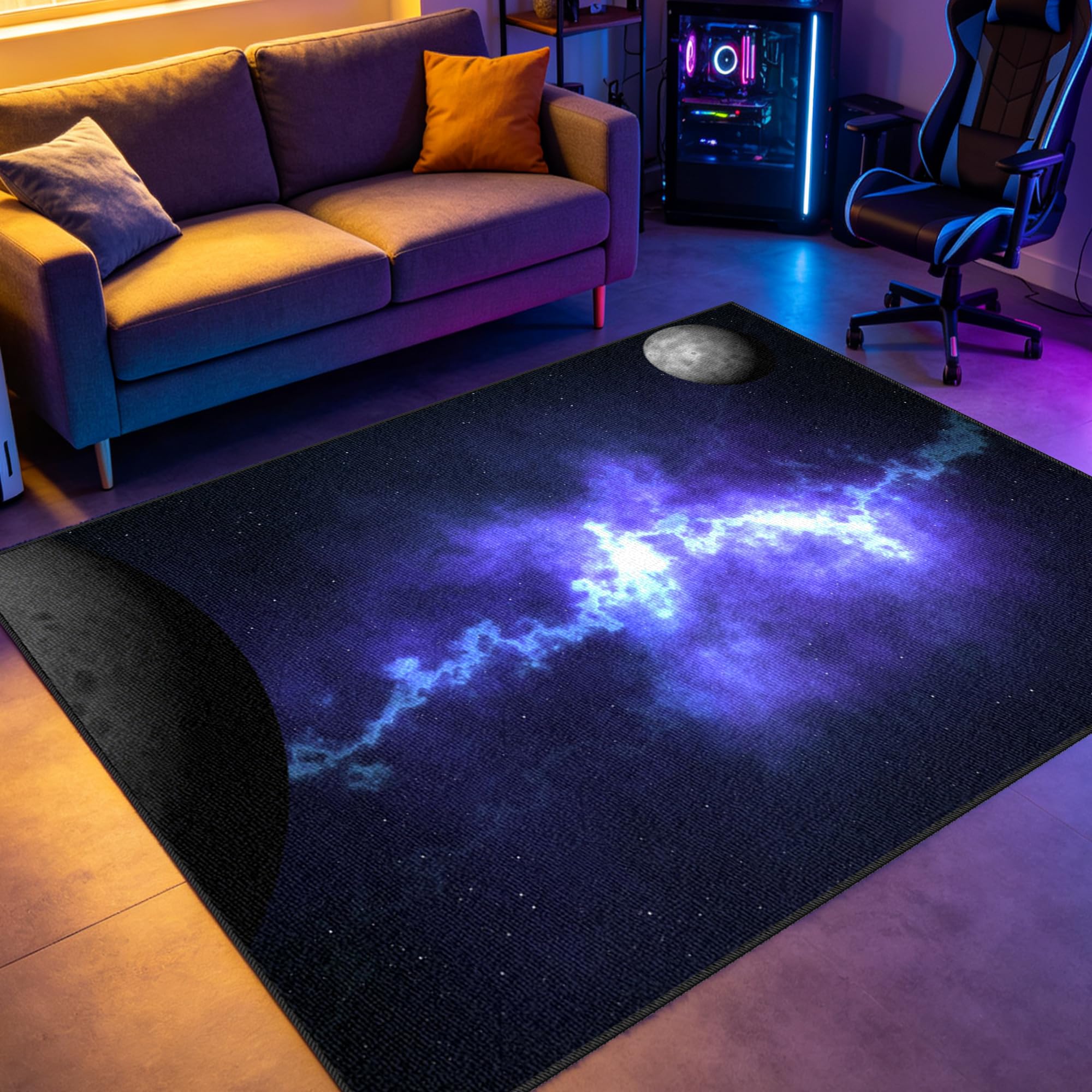 Tapis de jeu gaming doux et anti-bruit pour chambre ado 120x180