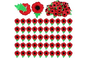 200 Red Felt Remembrance Day Poppies for Honoring Veterans