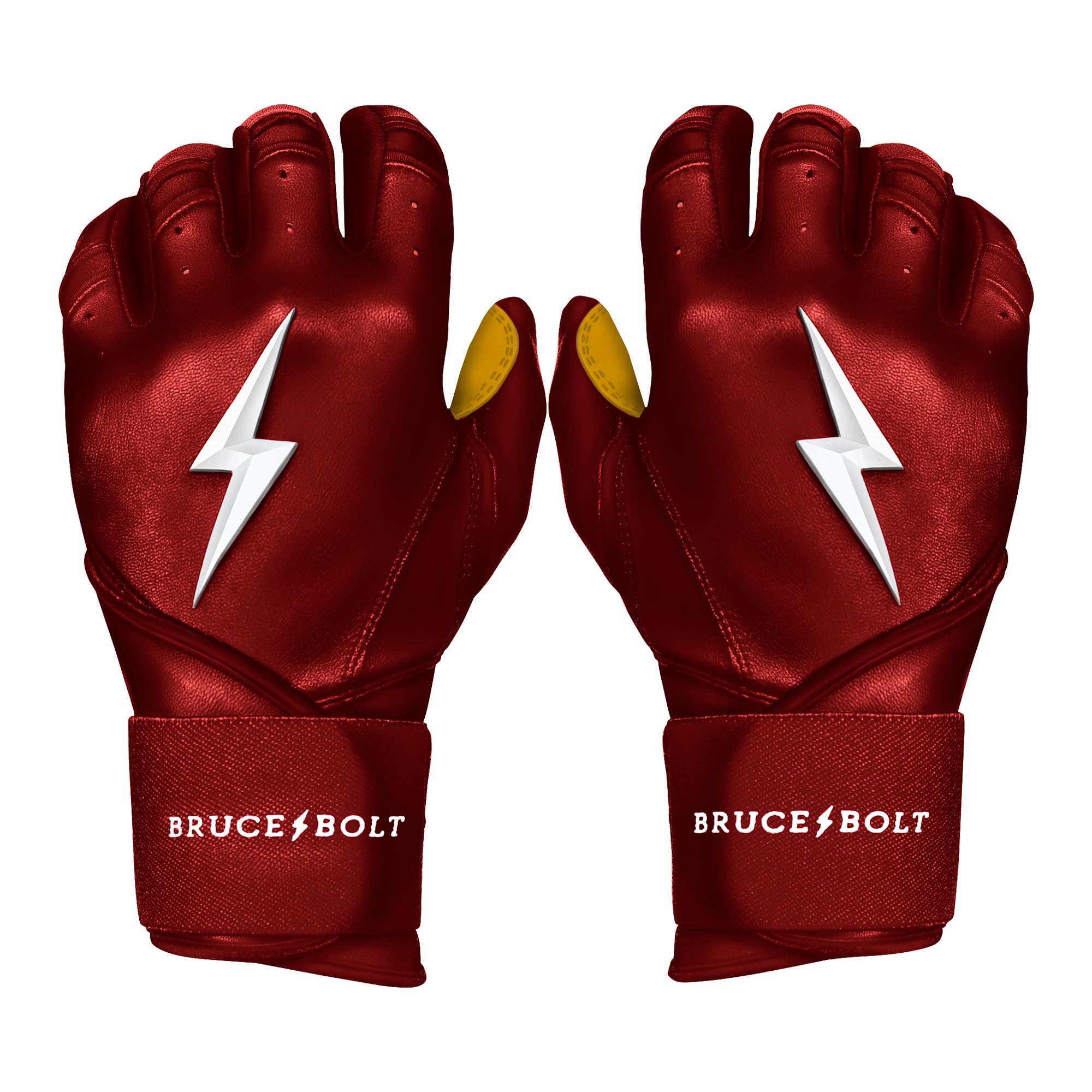 BRUCE BOLT Original Series Long Cuff Batting Gloves - Multiple Colors - Adult & Youth Sizes