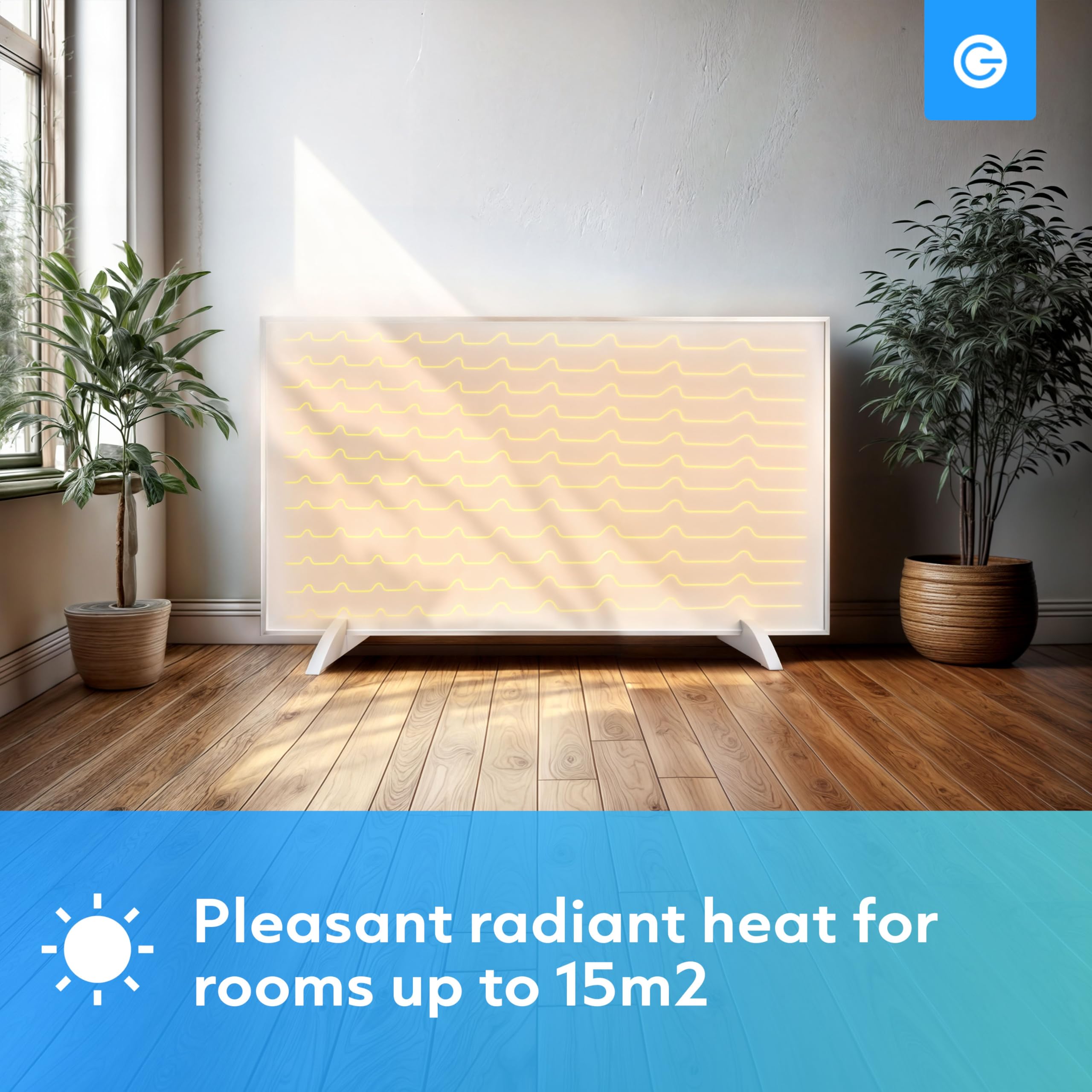 Silvergear Slim Promiennik podczerwieni 720 W, z kryształami węglowymi, energooszczędny i przyjazny dla środowiska, montaż ścienny lub wolnostojący, sterowanie WiFi za pomocą aplikacji Smart Life, 16