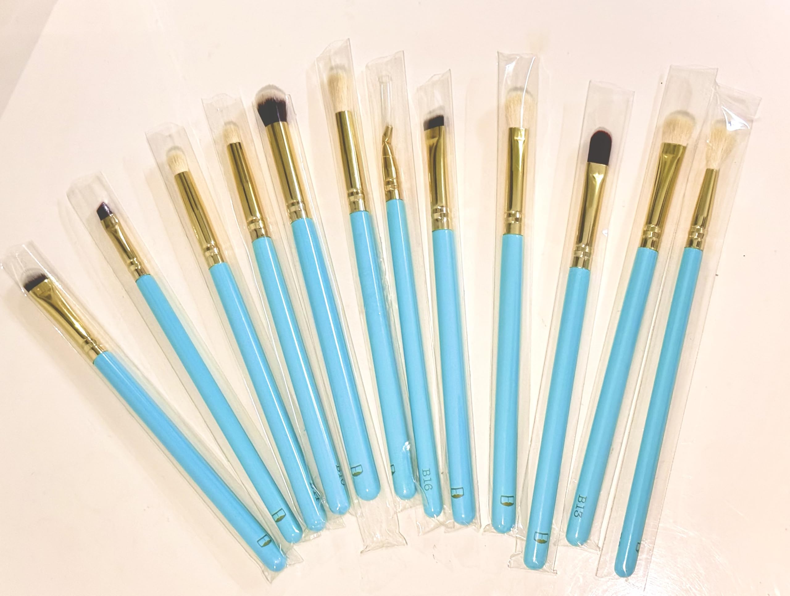 SOD-Eye Makeup Brushes 12pcs Eyeshadow Makeup Brushes Set with Soft Synthetic Hairs & Real Wood Handle for Eyeshadow, Eyebrow, Eyeliner, Blending (without Bag)