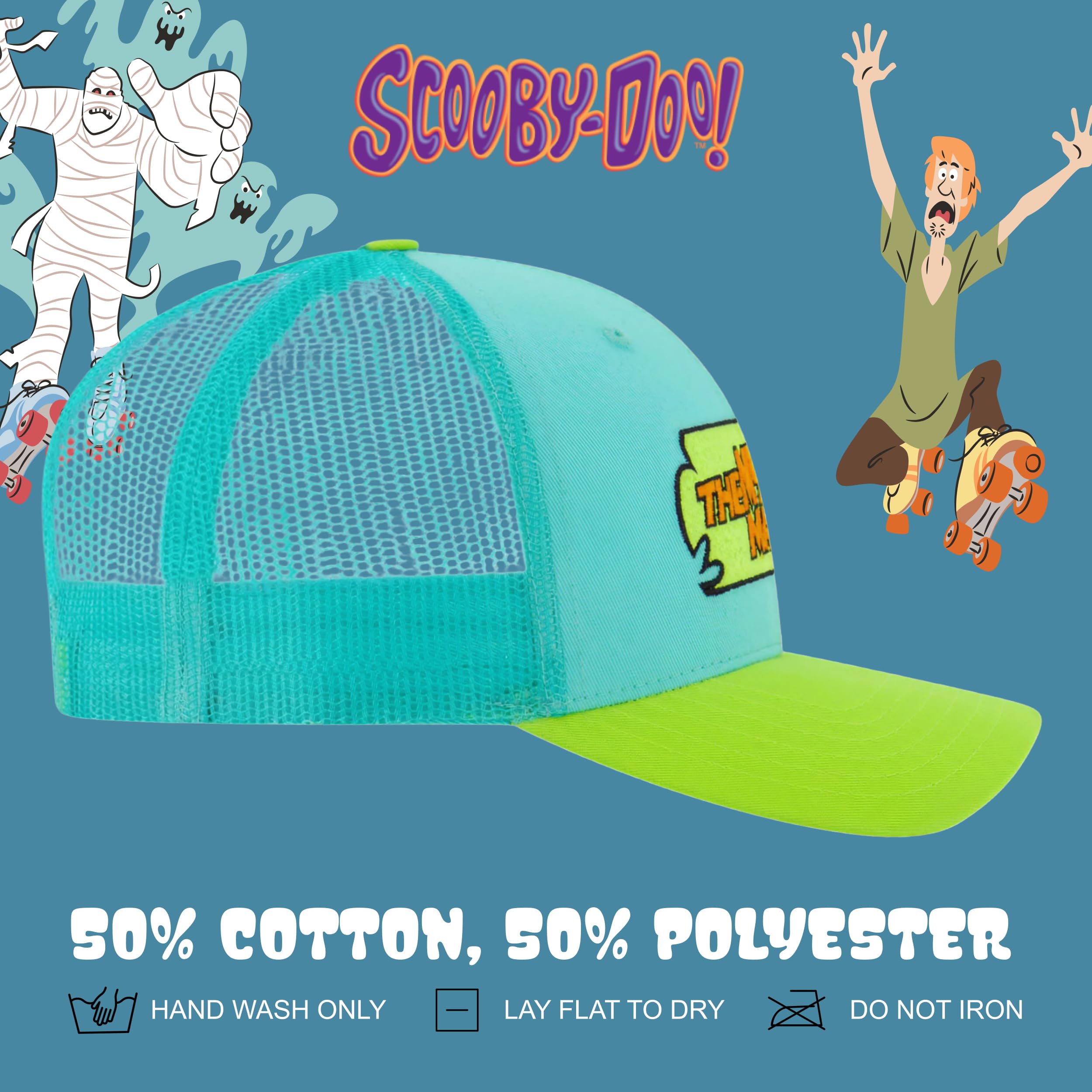 Scooby Doo czapka typu trucker czapka z daszkiem Mystery Machine regulowana czapka z daszkiem z zakrzywionym brzegiem, wielokolorowa, jeden rozmiar, multi, rozmiar uniwersalny