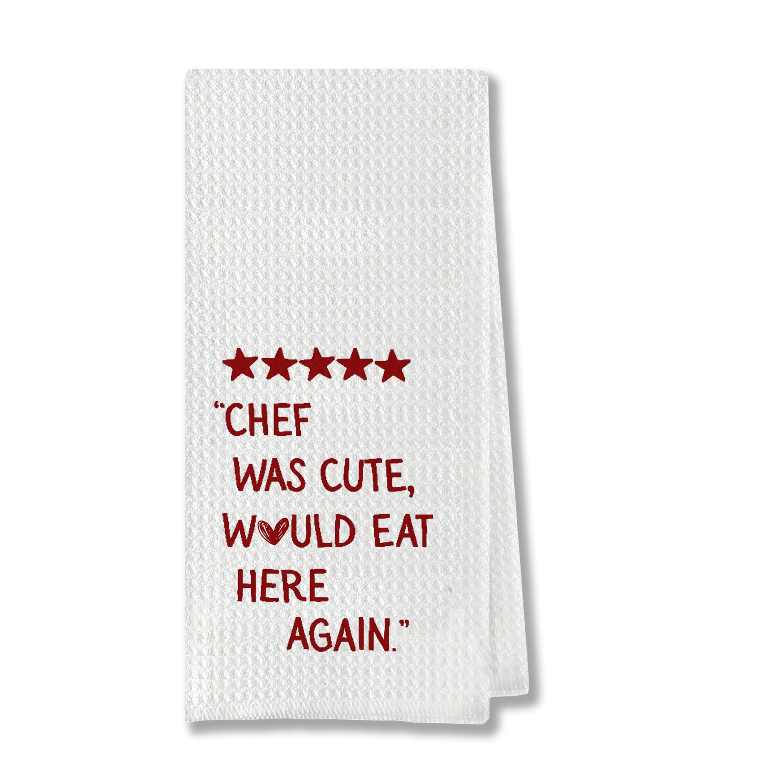 Chef Gift Kitchen Towels - Funny Chef Gifts, Decorative Kitchen Towels for Cooking Enthusiasts, 16x24 Inches