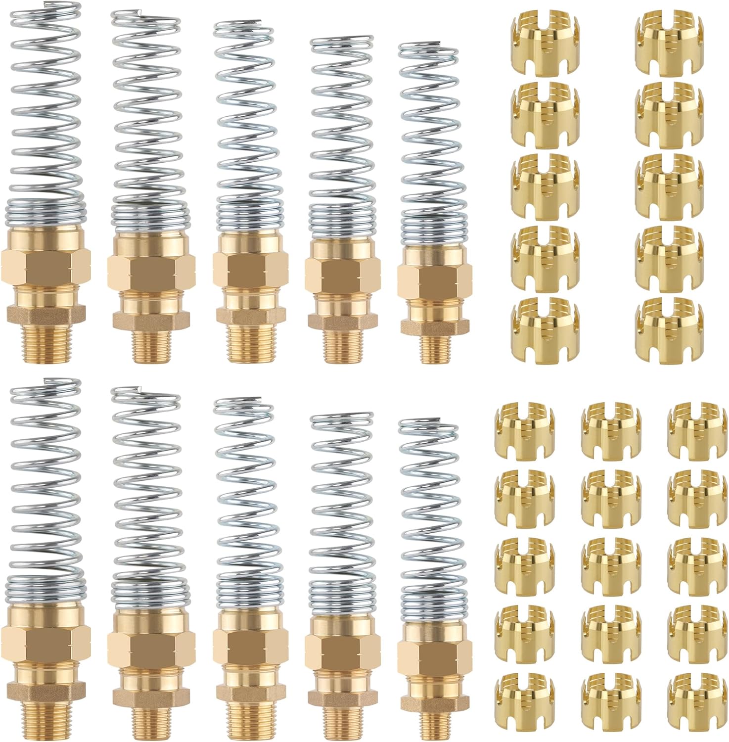 HASAOMOI 35PCS Brass DOT Air Brake Hose End Fitting Kit,5