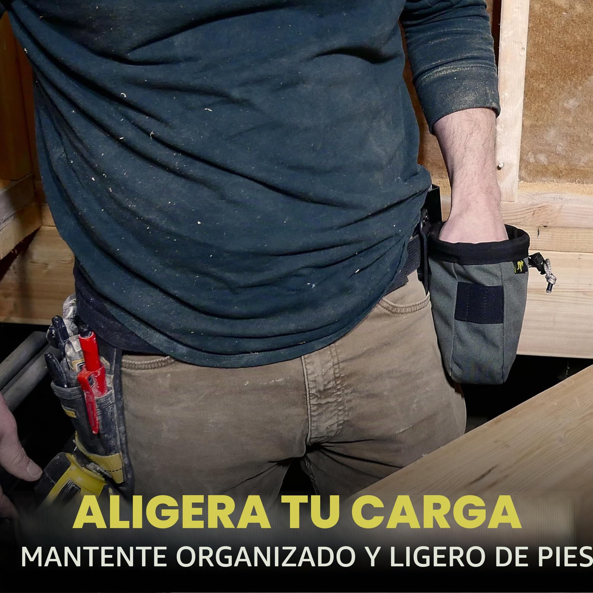 Joey Pouch Pro - Bolsa con Clip metálico para cinturón de Herramientas, Tornillos y Clavos, Ideal para electricistas, técnicos, fontaneros, carpinteros, contratistas y Diversos Profesionales