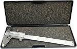 Professional Vernier Caliper Measuring Tool Stainless Steel 6 Inch/150mm for Inside,Outside, Depth and Step Measurements,0.001"/0.02mm High Precision Durable Micrometer