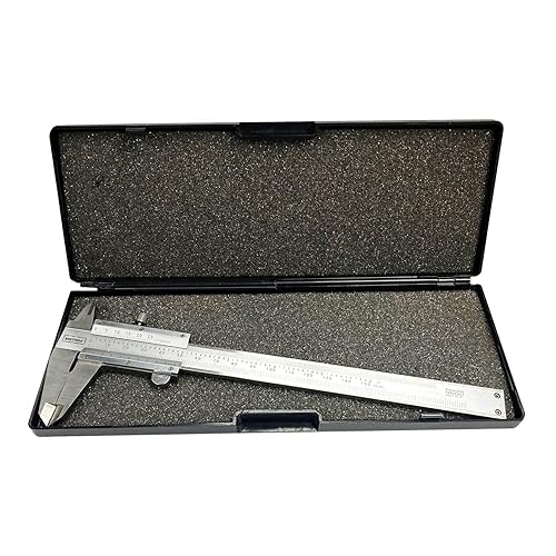 Miniatura 3 de NORTOOLS Pinza profesional Vernier de acero inoxidable para medidas en interiores, exteriores, profundidad y escalón, 6 pulgadas/5.906 in/0.001 Set