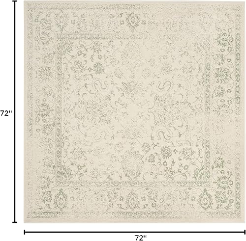 Miniatura 654 de Safavieh colección Adirondack - Alfombra de área, 6 x 9 pies, gris y azul, diseño oriental desgastado, no desprende pelusa, fácil cuidado, ideal