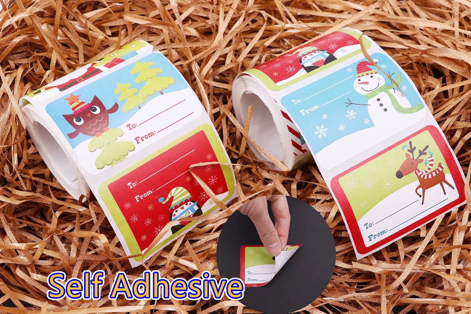 Lot De 500 Autocollants Décoratifs Pour Cartes De Noël Pour Enfants, Enveloppes, étiquettes Cadeaux