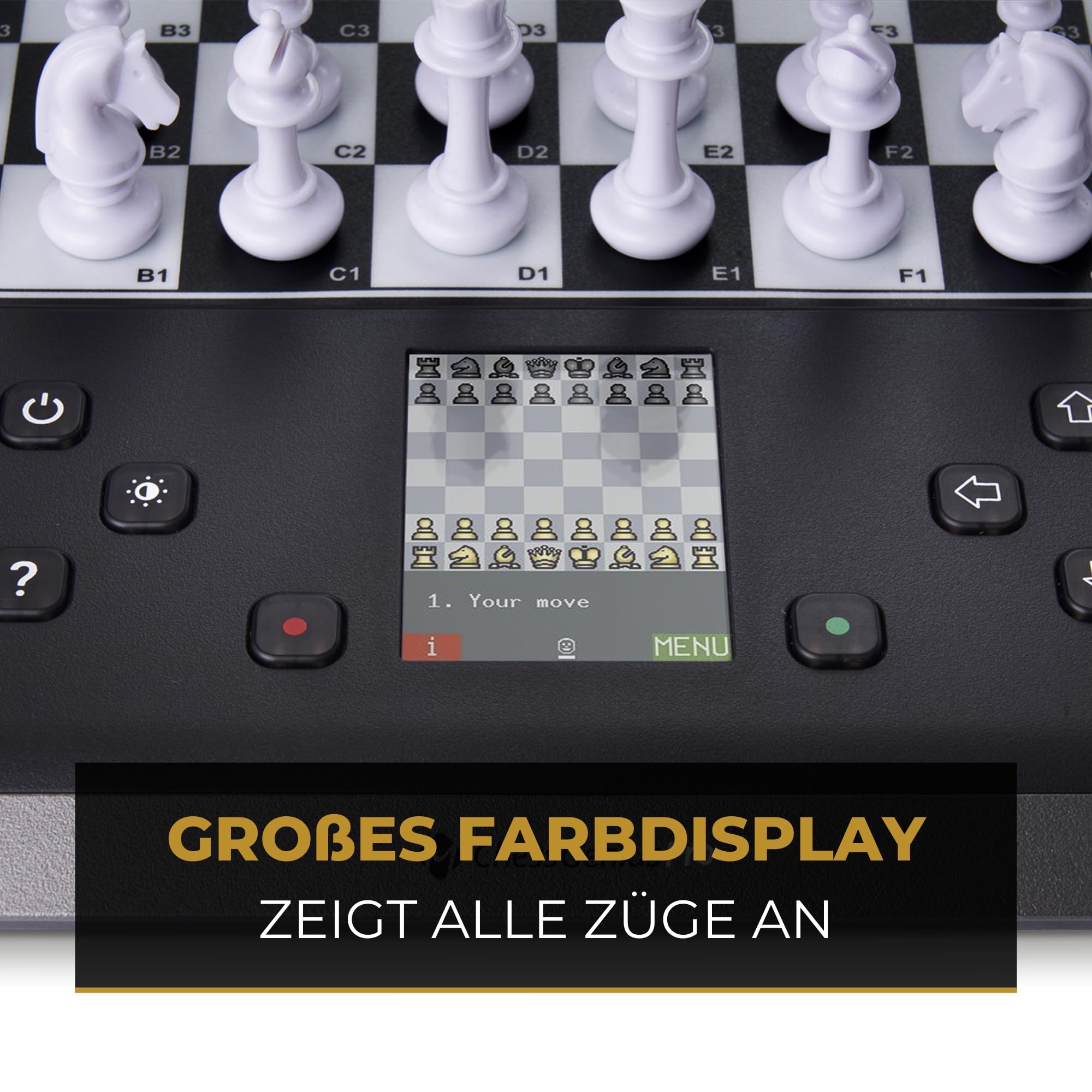 MILLENNIUM ChessGenius PRO M815 – Schachcomputer für Anfänger & Fortgeschrittene, Smarter Schachtrainer mit vielfältigen Übungsoptionen und anpassbaren Schwierigkeitsgraden, großes Spielfeld