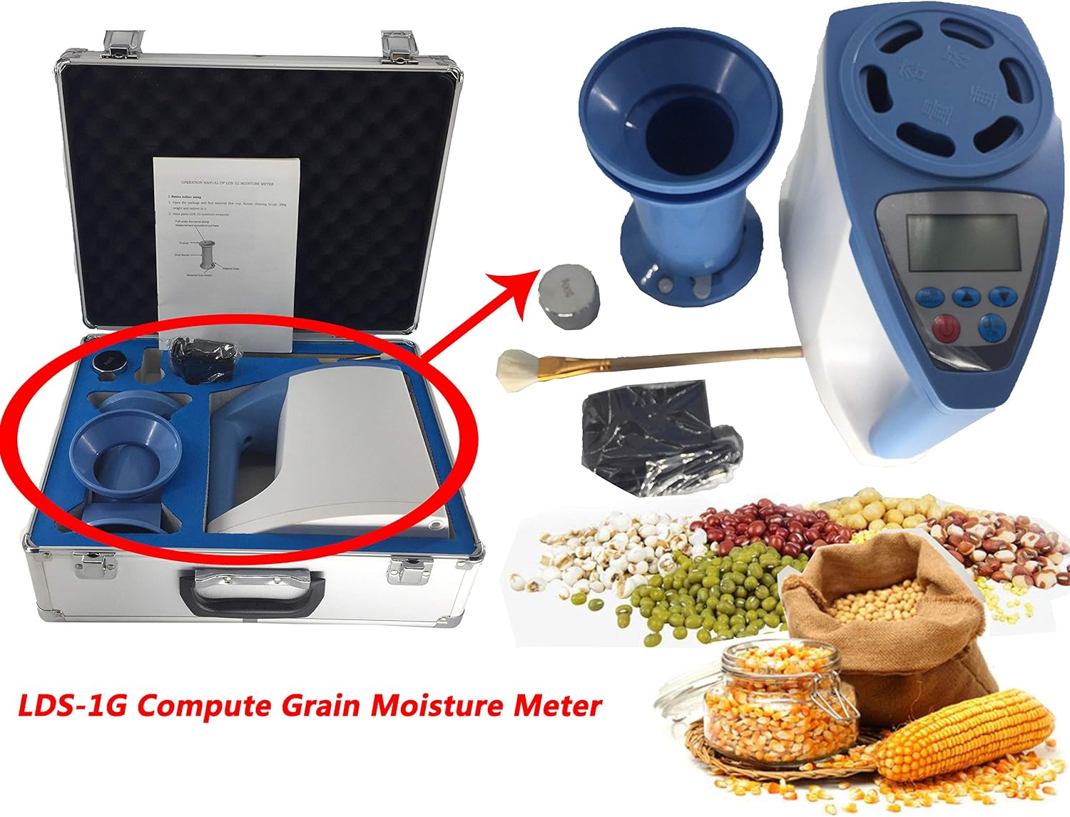 Measurement & Analysis Instruments Digital Grain Moisture Analyzer Rice