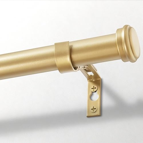 Miniatura 10 de Zeerobee Barras de cortina para ventanas de 32 a 72 pulgadas, juego de barras de cortina negras de 1 pulgada, barras de cortina ajustables