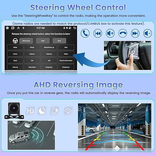 Miniatura 8 de (AC manual) Estéreo de coche Android para Nissan Rogue 2014-2018, radio de coche CarPlay incorporada con Android Auto, pantalla táctil de 10.1