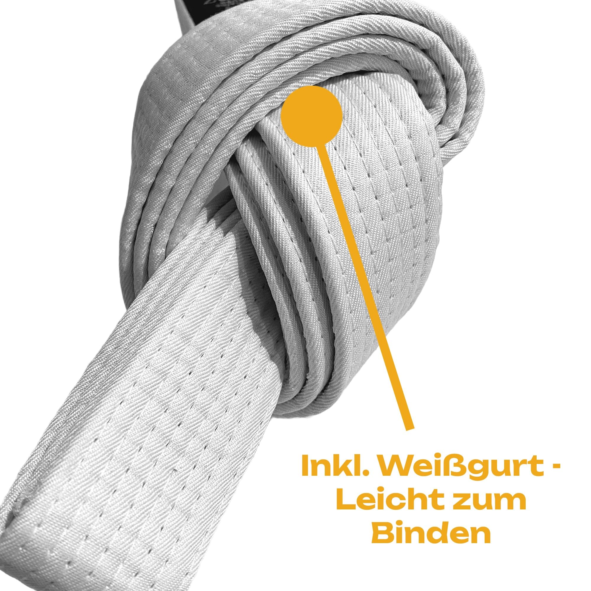 Kinder Karateanzug Kidoka II schwarz - Leichtes Kids Modell 8 oz Baumwolle - Karate Gi Set - Jacke Hose Gürtel - Einsteiger Anzug