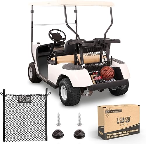 10L0L Bolsa de red de carga para carrito de golf para 2 pasajeros, malla de nailon portátil de doble capa, redes de almacenamiento elásticas