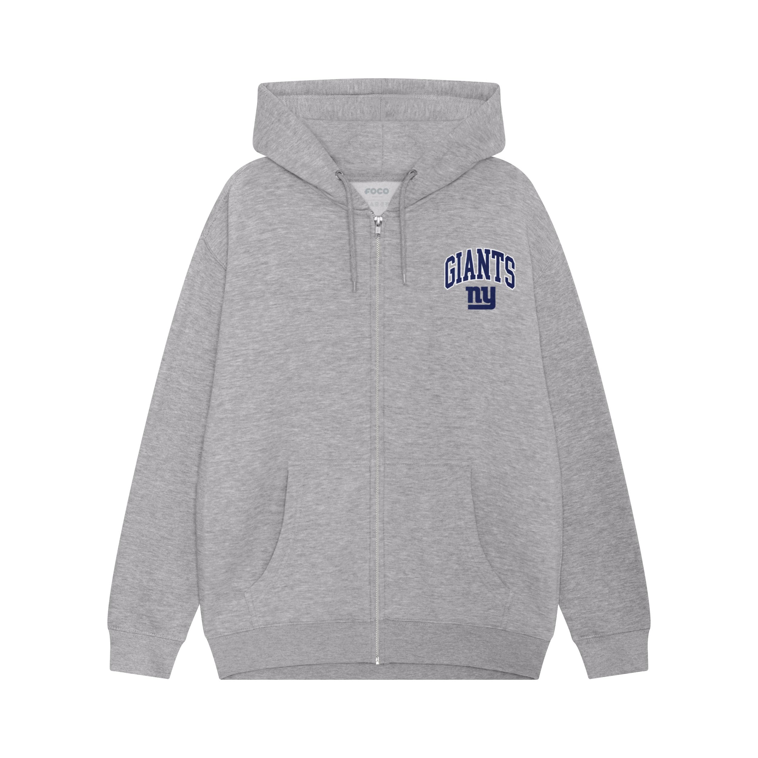 FOCO NFL Team Logo Arched Wordmark Zip Up Hoodie