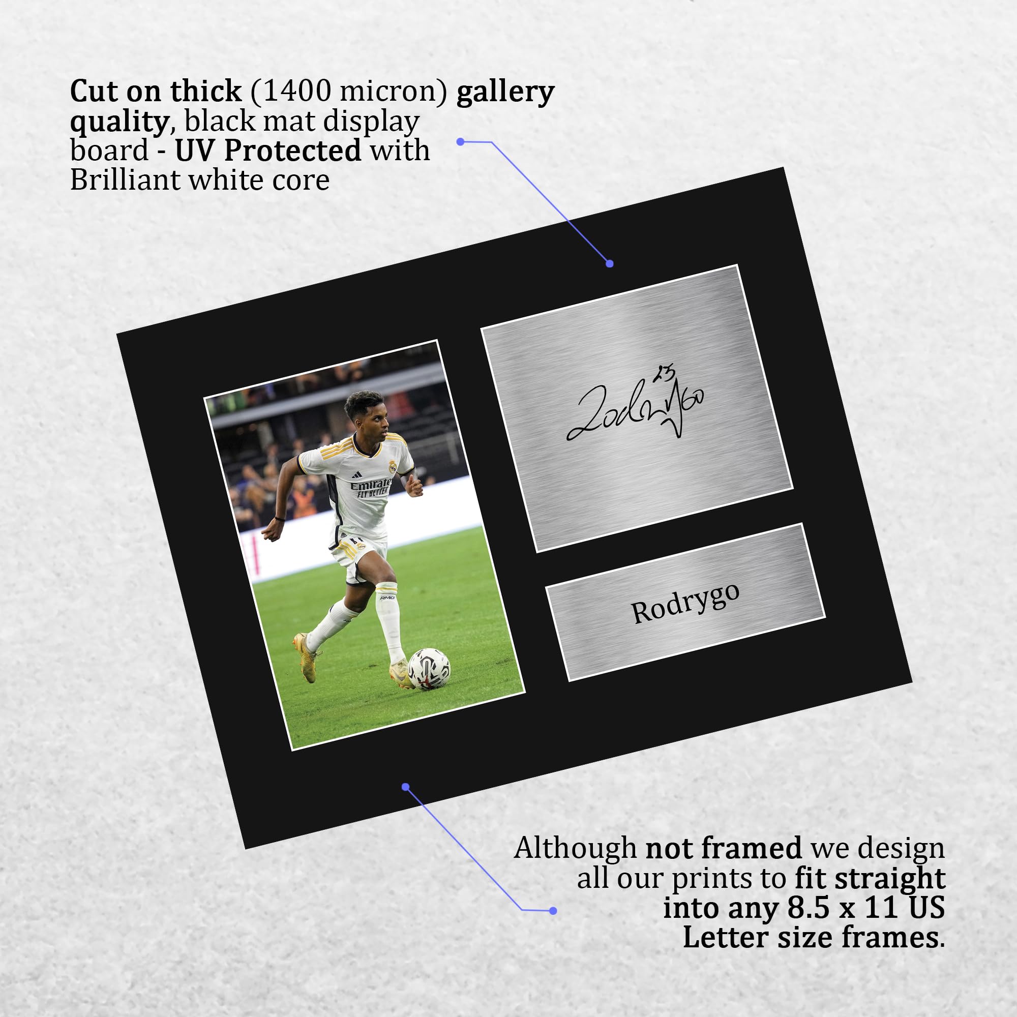 Amazon.com: HWC Trading Rodrygo Real Madrid Gifts Printed Signed