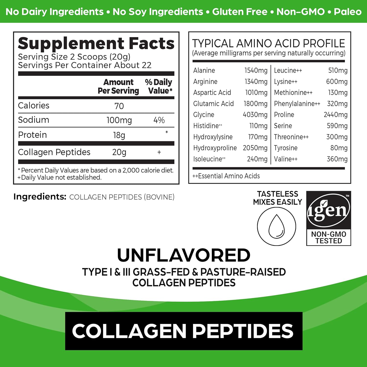 Orgain Hydrolyzed Collagen Powder + 50 Organic Superfoods, 20g Grass Fed Collagen Peptides & Hydrolyzed Collagen Peptides Powder, 20g Grass Fed Collagen - Hair, Skin, Nail & Joint