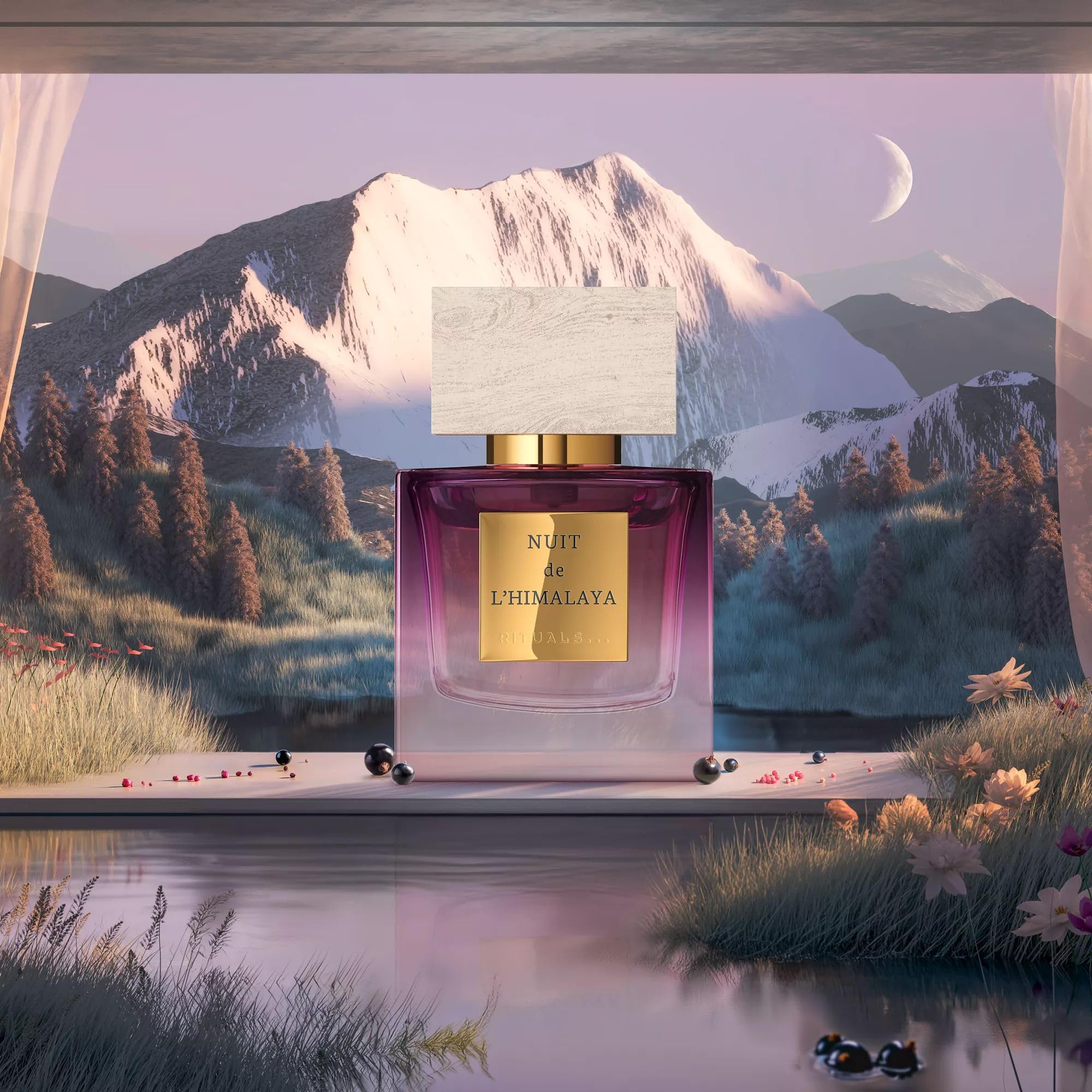 RITUALS Eau de Parfum Nuit de l’Himalaya, Rosa Pfeffer, Rose, Himalaya-Pfingstrose, Moschus und Zedernholz Duft, Bestes Damenparfum, 50 ml