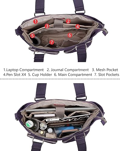 Miniatura 20 de Bolso de hombro de nailon repelente al agua - Maletín para portátil Bolsa clínica Verde -Oliva