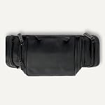 Amazon Essentials Spacious Sac de toilette, Poignée Cosmétiques Dopp Kit avec Compartiments, Portable, Polyester, Noir (précédemment Amazon Principes de base)