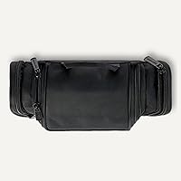 Vista 3 de Yaxa Essentials Neceser espacioso para artículos de aseo, kit Dopp colgante con compartimentos, portátil, poliéster, negro