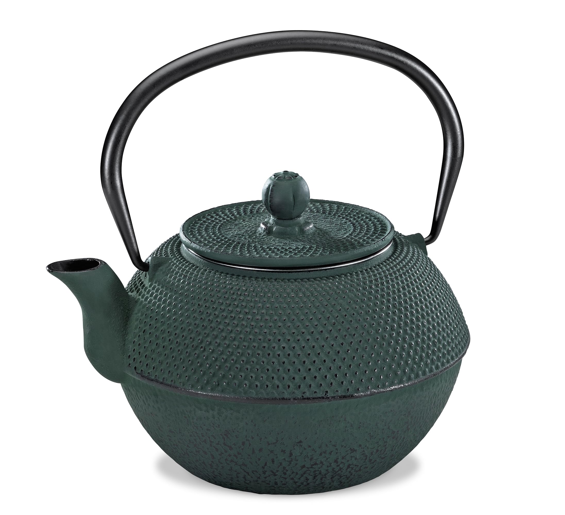 KÜCHENPROFI Tetera YASMIN de TEA, verde, hierro fundido esmaltado, 800 ml (6 tazas), filtro de acero inoxidable integrado, tetera asiática de hierro fundido